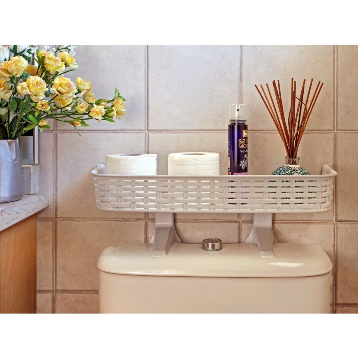 Easy Fit Toilet-Top Bathroom Shelf