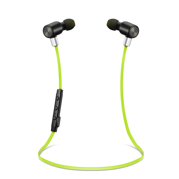 Bluetooth Black/Green Wireless Sport Stereo In-Ear Headphones for iPhone and Android Devices
