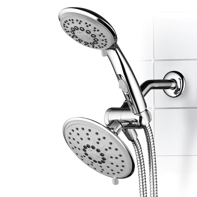 Hydroluxe 30-Setting 3-Way Rainfall Shower Head and Handheld Shower Combo