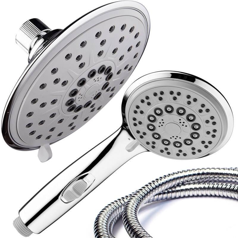 Hydroluxe 30-Setting 3-Way Rainfall Shower Head and Handheld Shower Combo