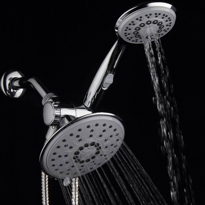 Hydroluxe 30-Setting 3-Way Rainfall Shower Head and Handheld Shower Combo
