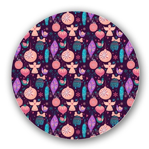 Retro Christmas Baubles Lazy Susan