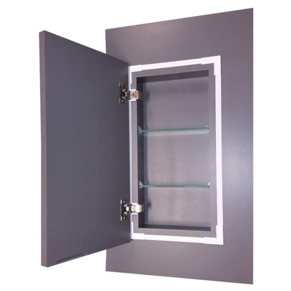 Shop 14 Inches Wide X 32 Inches High X 2 5 Inches Deep Recessed Disappearing Frameless Wall Cabinet Overstock 12604517