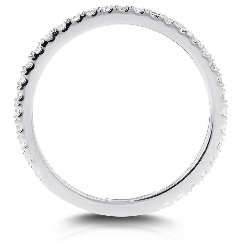 Annello by Kobelli 14k White Gold 1/3ct TDW Diamond Micro-prong Wedding Band