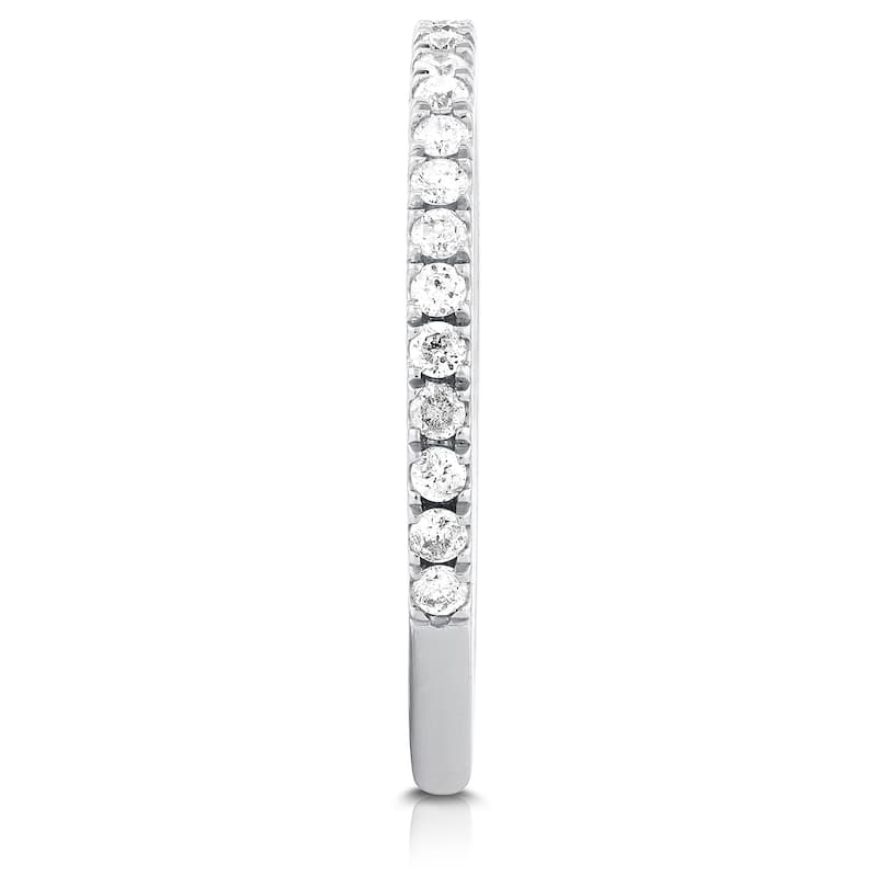 Annello by Kobelli 14k White Gold 1/3ct TDW Diamond Micro-prong Wedding Band