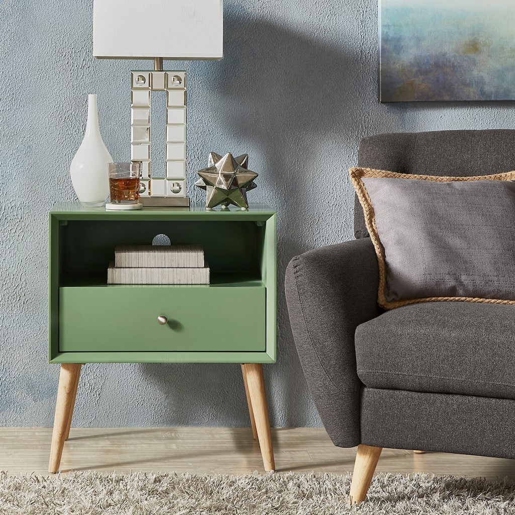 Marin Danish Modern 1-drawer Storage Accent Side Table iNSPIRE Q Modern