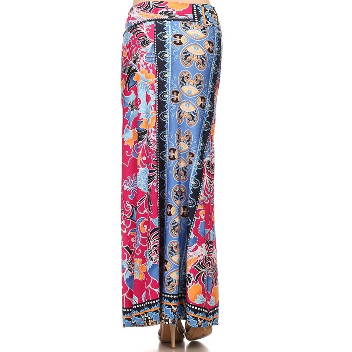 multicolor maxi skirt