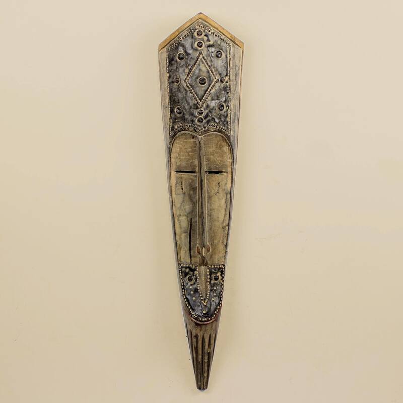 Sese Wood 'Akan King of Success' African Wall Mask