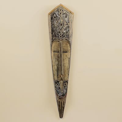Sese Wood 'Akan King of Success' African Wall Mask