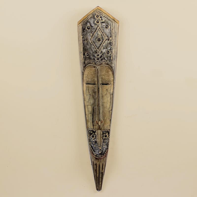 Sese Wood 'Akan King of Success' African Wall Mask