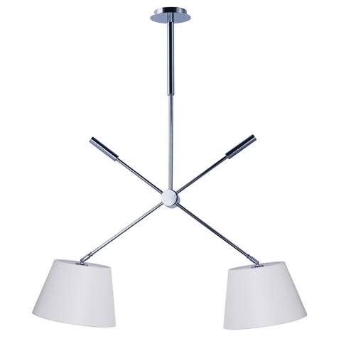 Hotel LED 2-Light Pendant - Silver