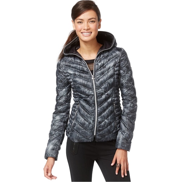 Shop Laundry by Shelli Segal Grey Down Packable Coat Free Shipping