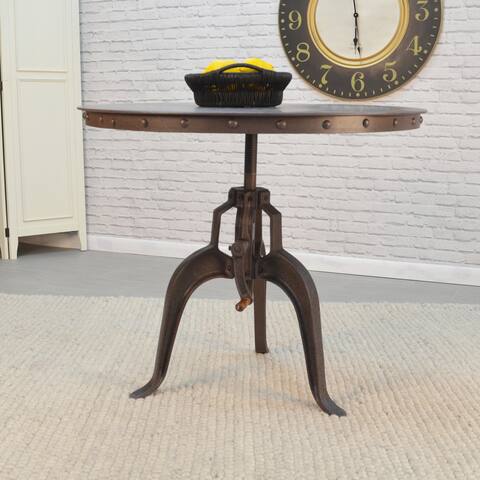 Anaya Grey Metal Adjustable Crank Table - Adjustable height - Adjustable height