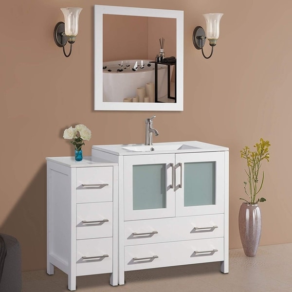 Vanity Art 42-Inch Single Sink Complete Bathroom Vanity ...