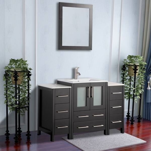 Shop Vanity Art 48 Inch Single Sink Bathroom Vanity Set 8 Drawers