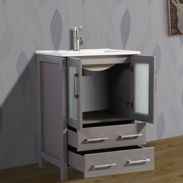 Shop Vanity Art 24 Inch Single Sink Bathroom Vanity Set 2 Drawers