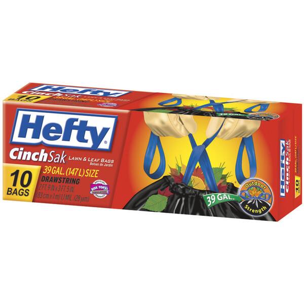 Hefty E81420 10-count 39 Gallon Cinch Sak Lawn & Leaf Bags - Bed Bath ...