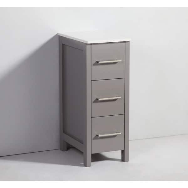 Vanity Art 12 Inch Bathroom Vanity Cabinet 3 Drawer Side Storage Organizer Freestanding Single Vanity Bedroom Bathroom Entryway On Sale Overstock 12610027 Grey