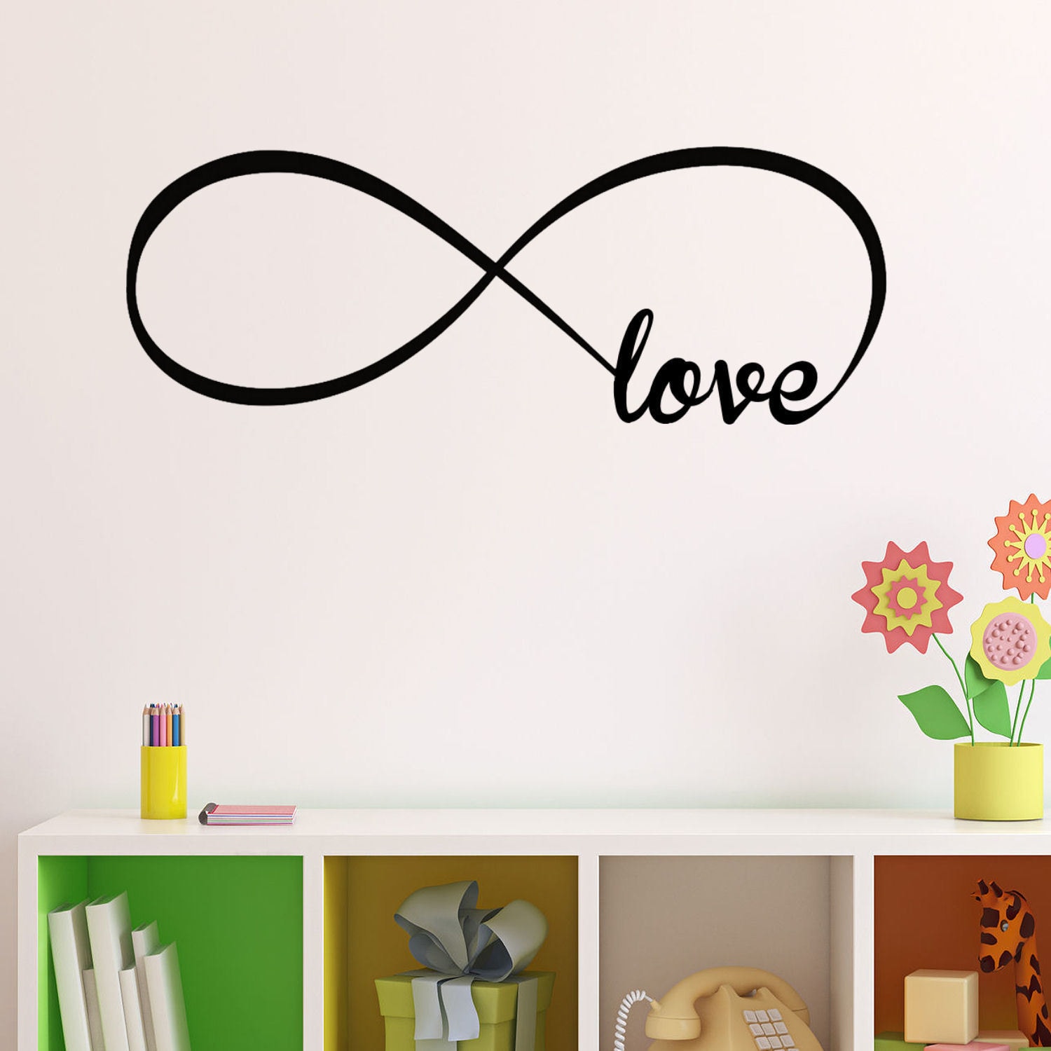 Love Infinity Loop Symbol Vinyl Wall Decal Sticker