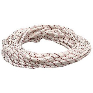 Lehigh Group BPE850W 50' White & Red Polypropylene Diamond Braid Rope ...