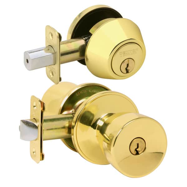 Dexter by Schlage JC60VBYR605 Bright Brass Byron Keyed Entry Knob ...