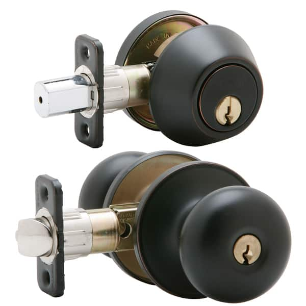 Dexter by Schlage JC60VSTR716 Stratus Keyed Entry Lever & Deadbolt ...