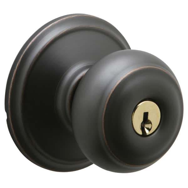 Schlage Georgian Satin Nickel Solid Brass Knob and Single Cylinder