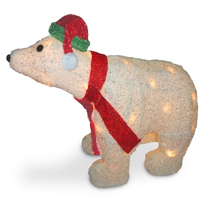 18.5-inch Polar Bear with Clear Lights