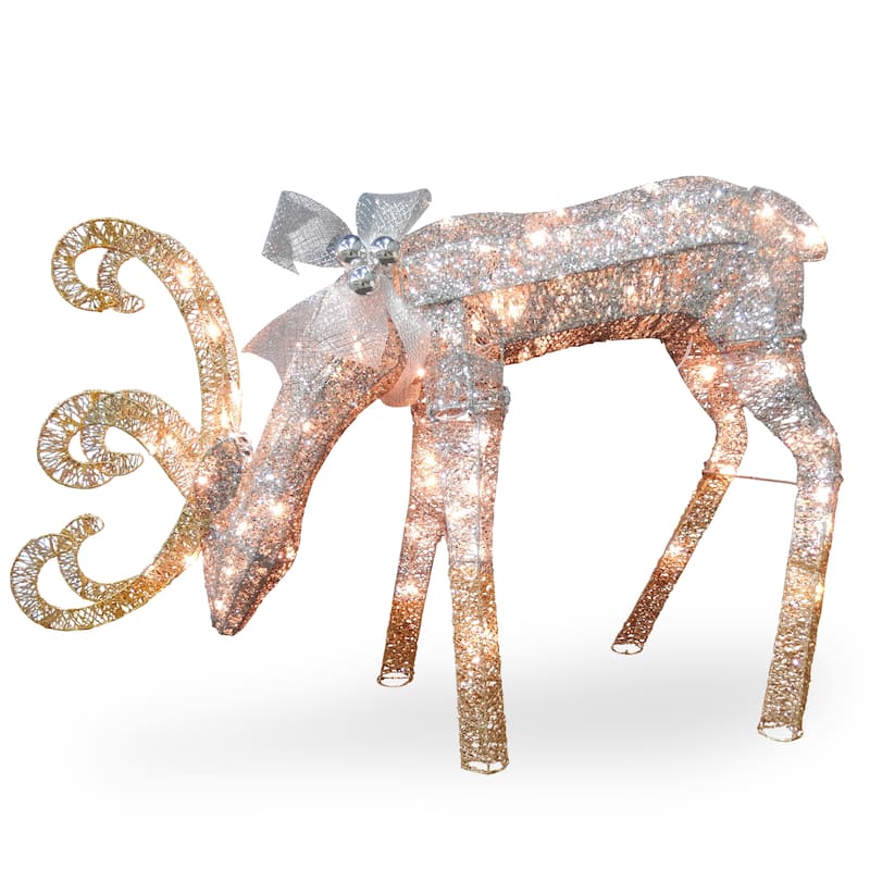 National Tree Company 28 in. Reindeer Decoration with Clear Lights - 28 in