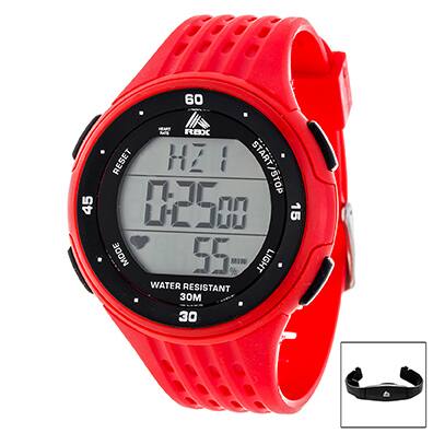 RBX Digital Red Heart Rate Monitor and Chest Belt