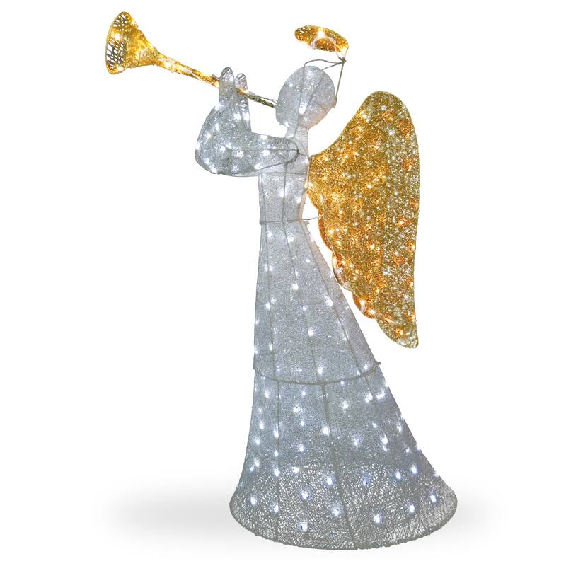 National Tree Company 5 ft. LED Angel Decoration - White - 5 ft