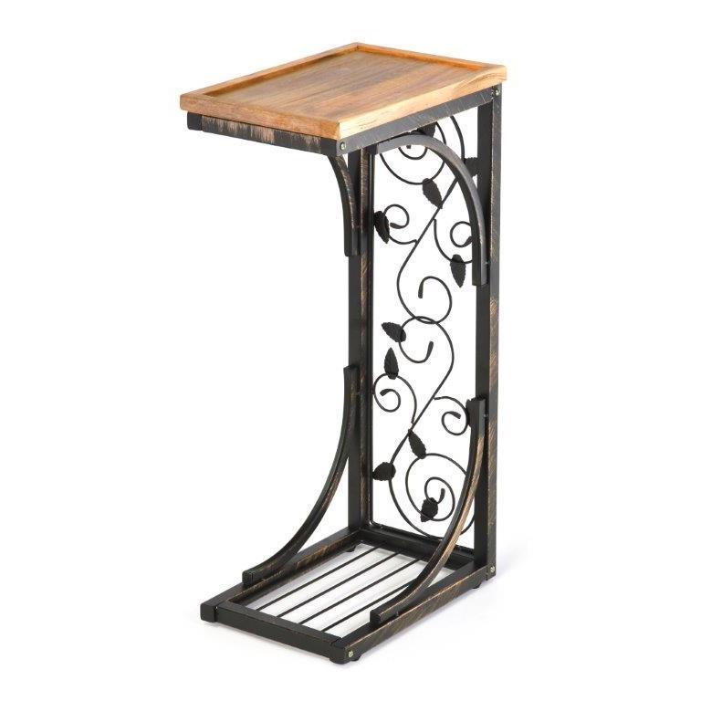 Trademark Innovations 2 Foot High Side Sofa Snack Table With Trademark Innovations 2 Foot High Side