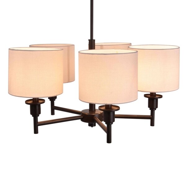 Catalina 19742-000 Bronze Finish 5-light Shaded Chandelier