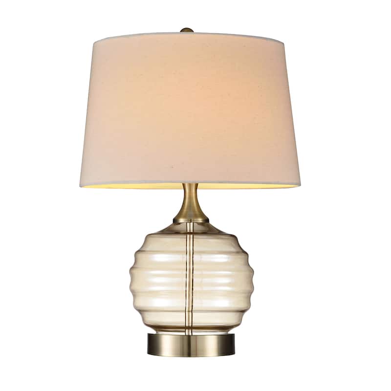 Tuscan Sun Champagne-finish Clear Glass/ Metal 22.5-inch Table Lamp