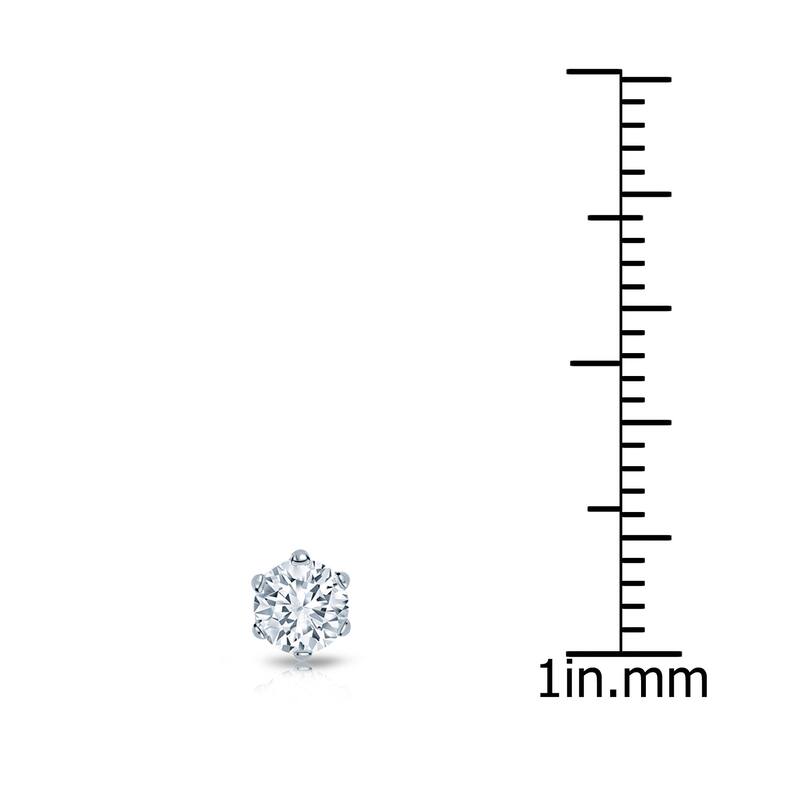Auriya 14k Gold 1/4ct TDW Round 6-Prong SINGLE STUD (1) Diamond Earring