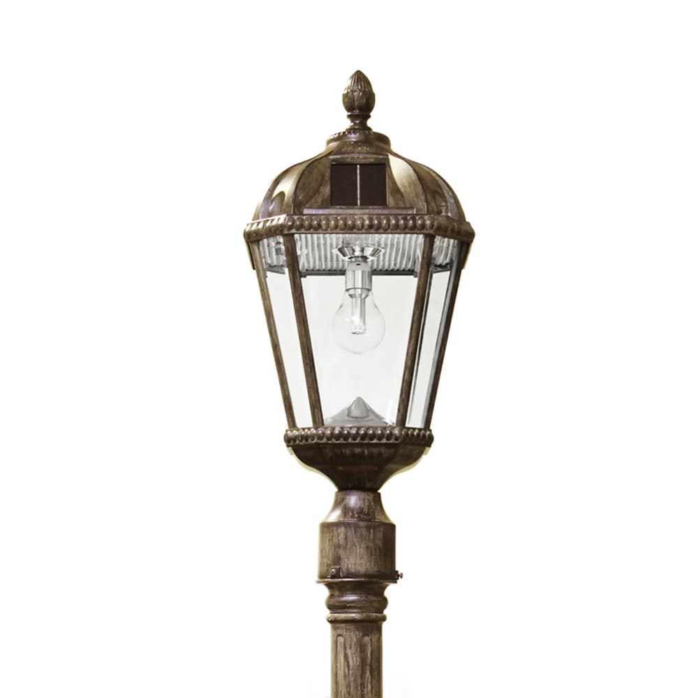 Gama Sonic Royal Weathered Bronze Solar Lamp Post With GS Solar Light Bulb  Bed Bath  Beyond 12613674