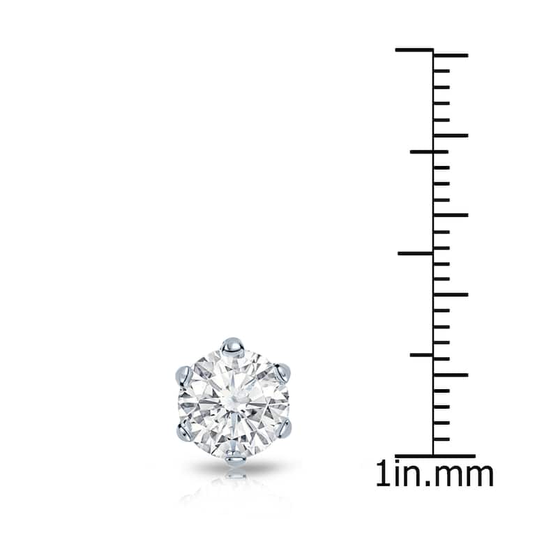 Auriya 1ctw 6-Prong Round Diamond SINGLE STUD (1) Earring 14k Gold
