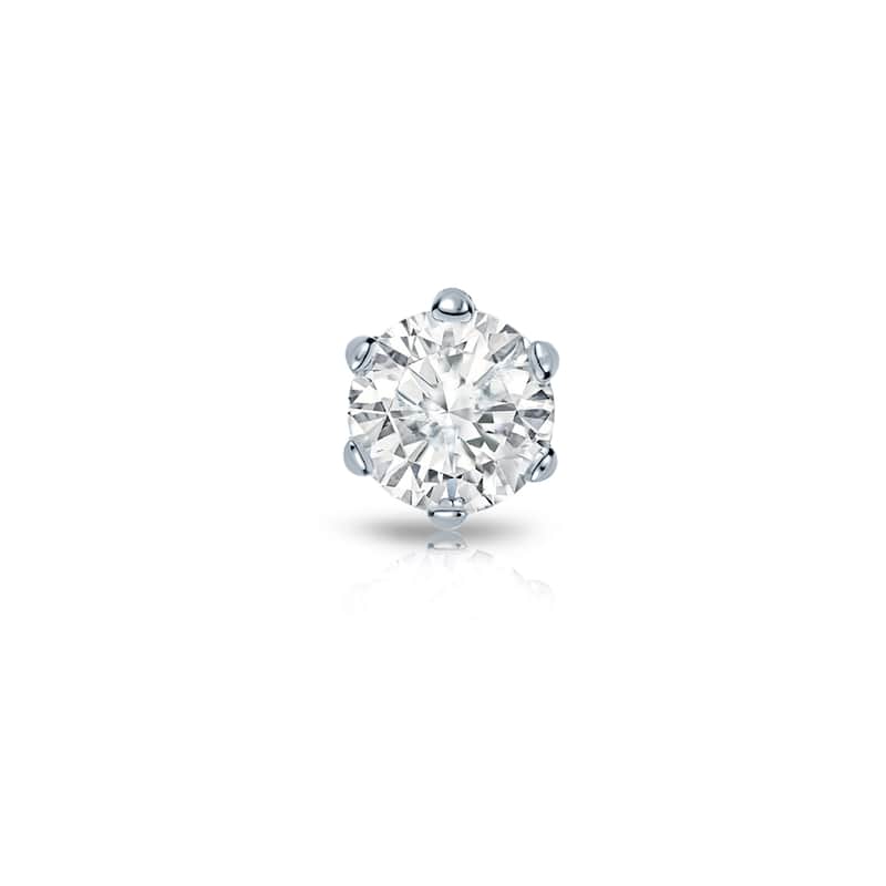 Auriya 1/4ctw Round SINGLE STUD (1) Diamond Earring 14k Gold 6-Prong