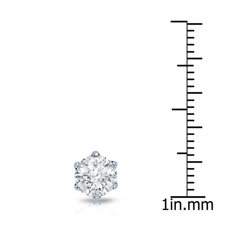 Auriya 14k Gold 3/4ct TDW Round 6-Prong SINGLE STUD (1) Diamond Earring