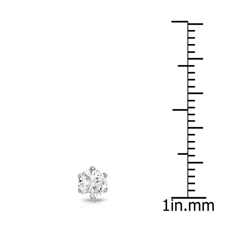 Auriya 14k Gold 1/4ct TDW Round 6-Prong SINGLE STUD (1) Diamond Earring