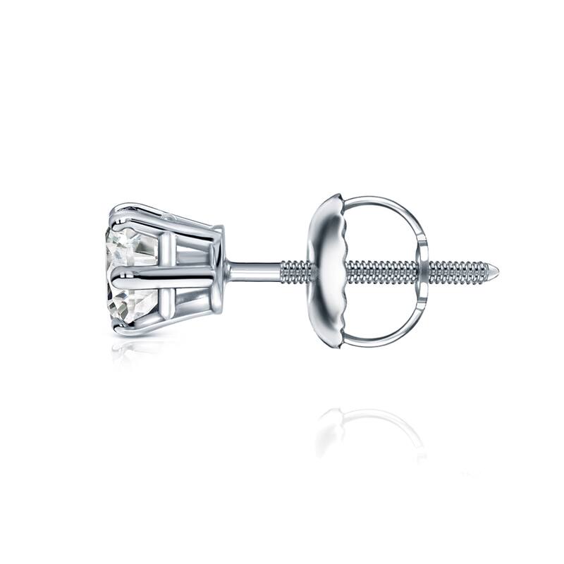 Auriya 1/2ctw 6-Prong Round Diamond SINGLE STUD (1) Earring 14k Gold