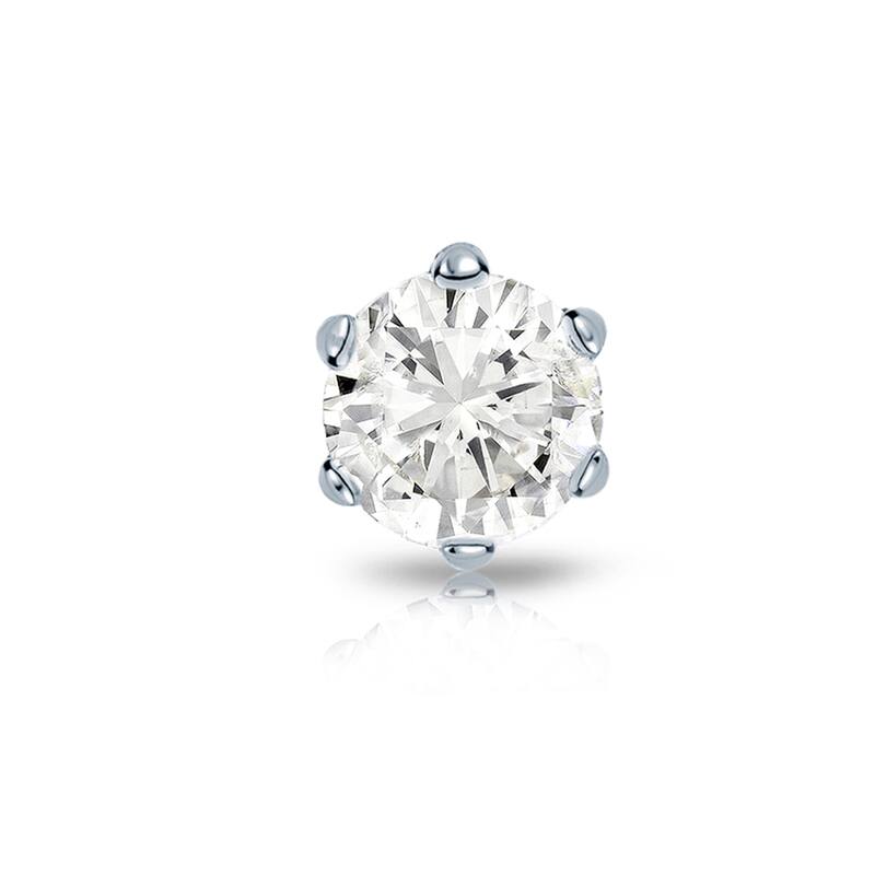 Auriya 1/2ctw 6-Prong Round Diamond SINGLE STUD (1) Earring 14k Gold
