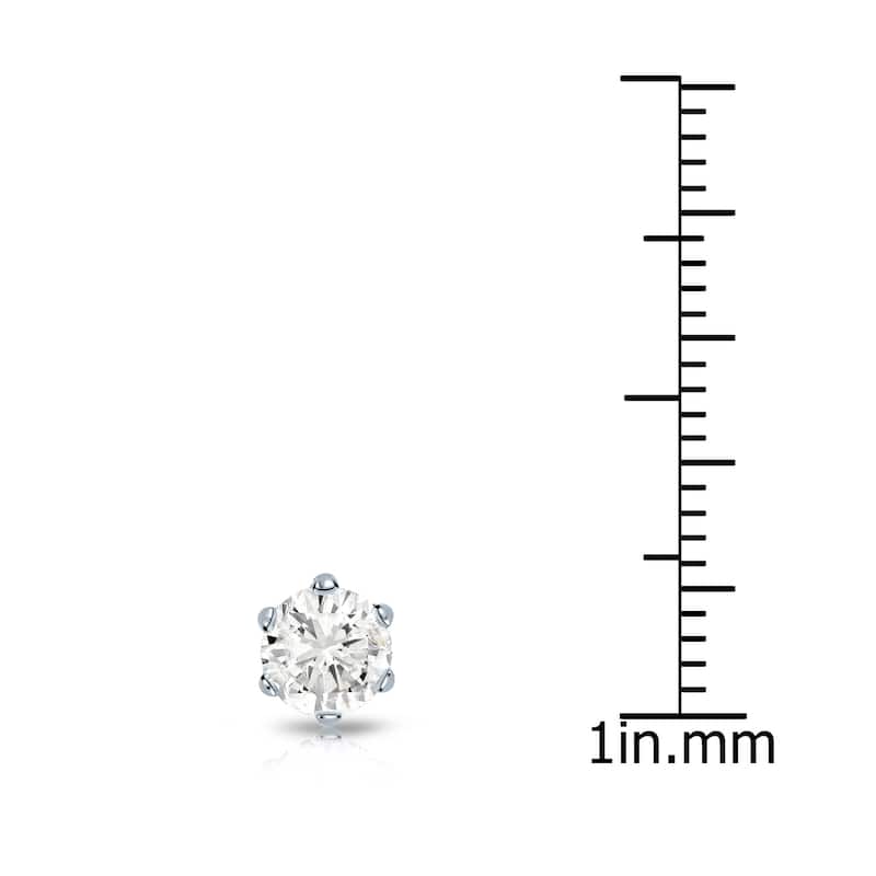 Auriya 1/2ctw 6-Prong Round Diamond SINGLE STUD (1) Earring 14k Gold