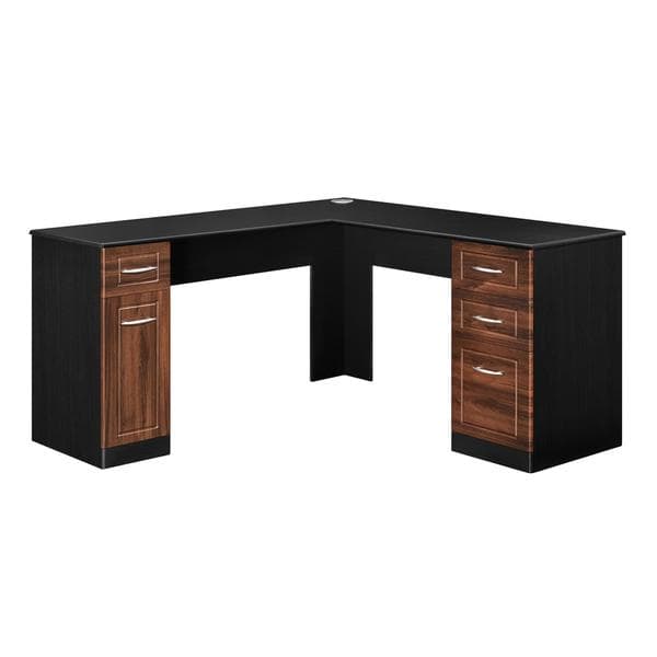 Shop Ameriwood Home Avalon Cherry Black L Desk Free Shipping