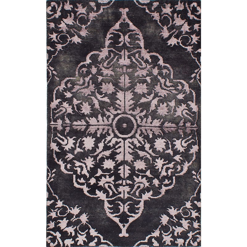 Hand-knotted La Seda Turquoise Silk, Wool Rug