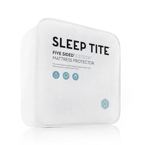 Sleep Tite Five 5ided IceTech Mattress Protector - White