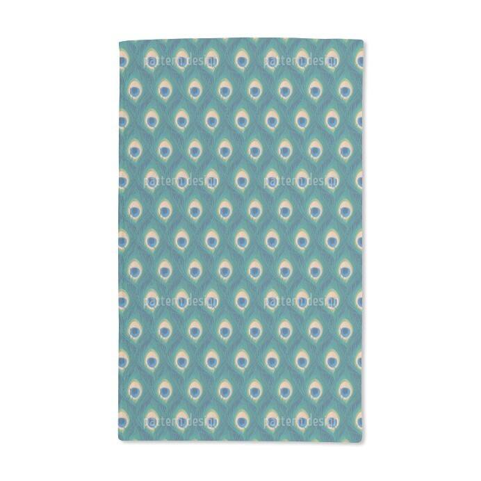Thousand and One Peacock Feathers Hand Towel (Set of 2)