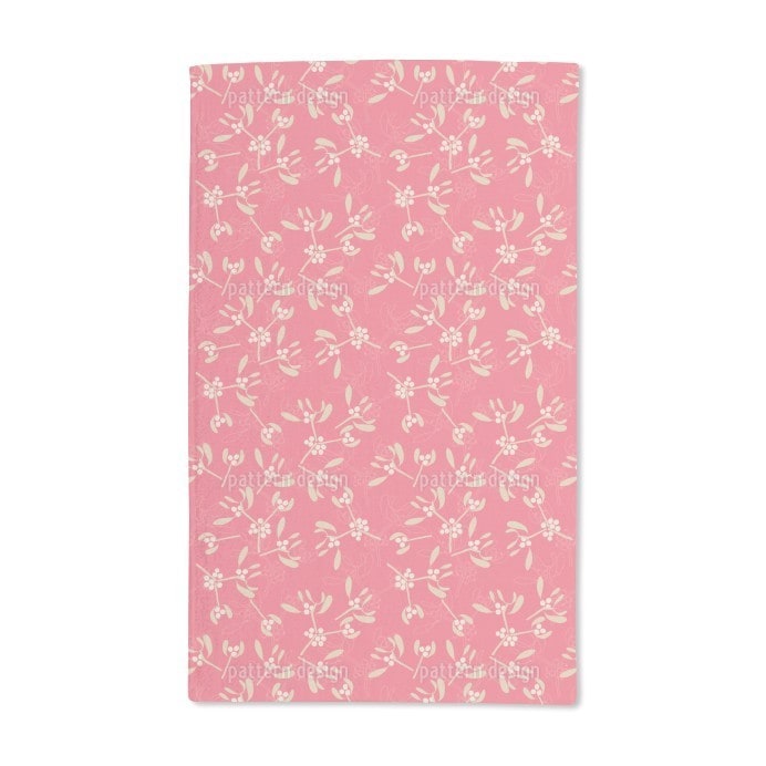 Mistletoe Pink Hand Towel (Set of 2)