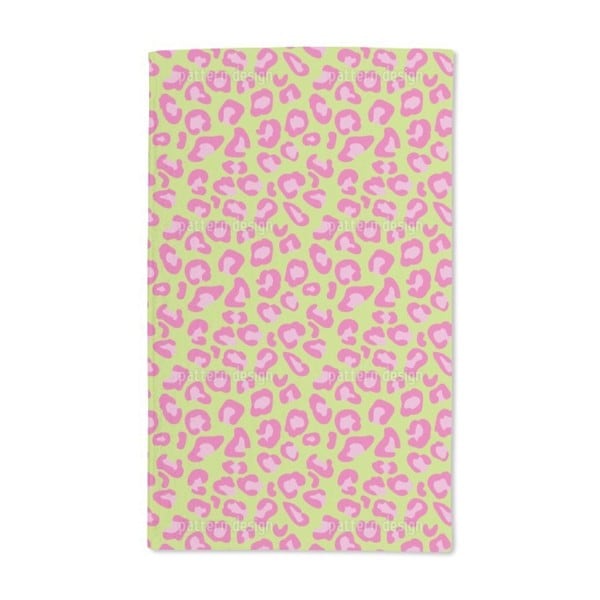 Leopard Animal Print Lime Hand Towel Set Of 2 Free Shipping Leopard Animal Print Lime Hand Towel Set Of 2