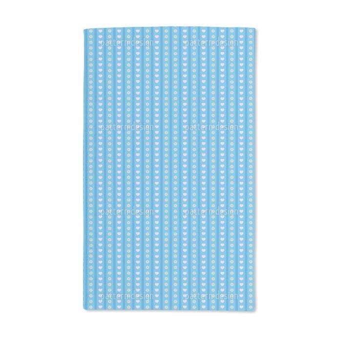 Flowers and Love Hand Towel (Set of 2)